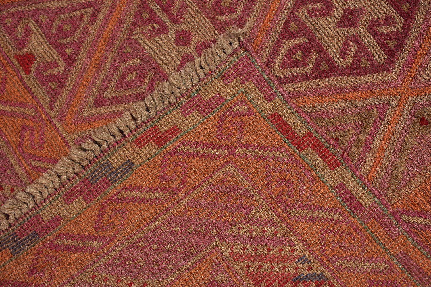 4' x 4'  Multy Handmade Mashwani Afghan Rug Square