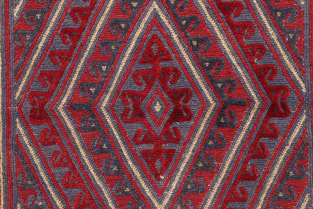 4' x 4'  Multy Handmade Mashwani Afghan Rug Square