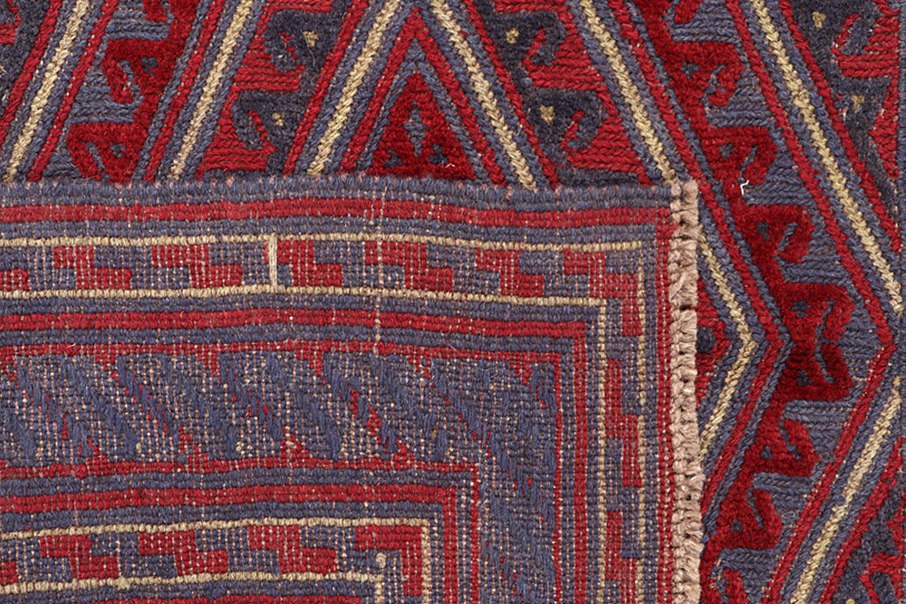 4' x 4'  Multy Handmade Mashwani Afghan Rug Square