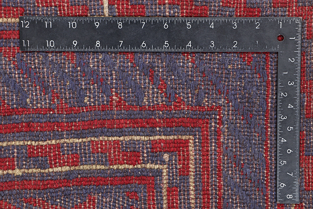 4' x 4'  Multy Handmade Mashwani Afghan Rug Square