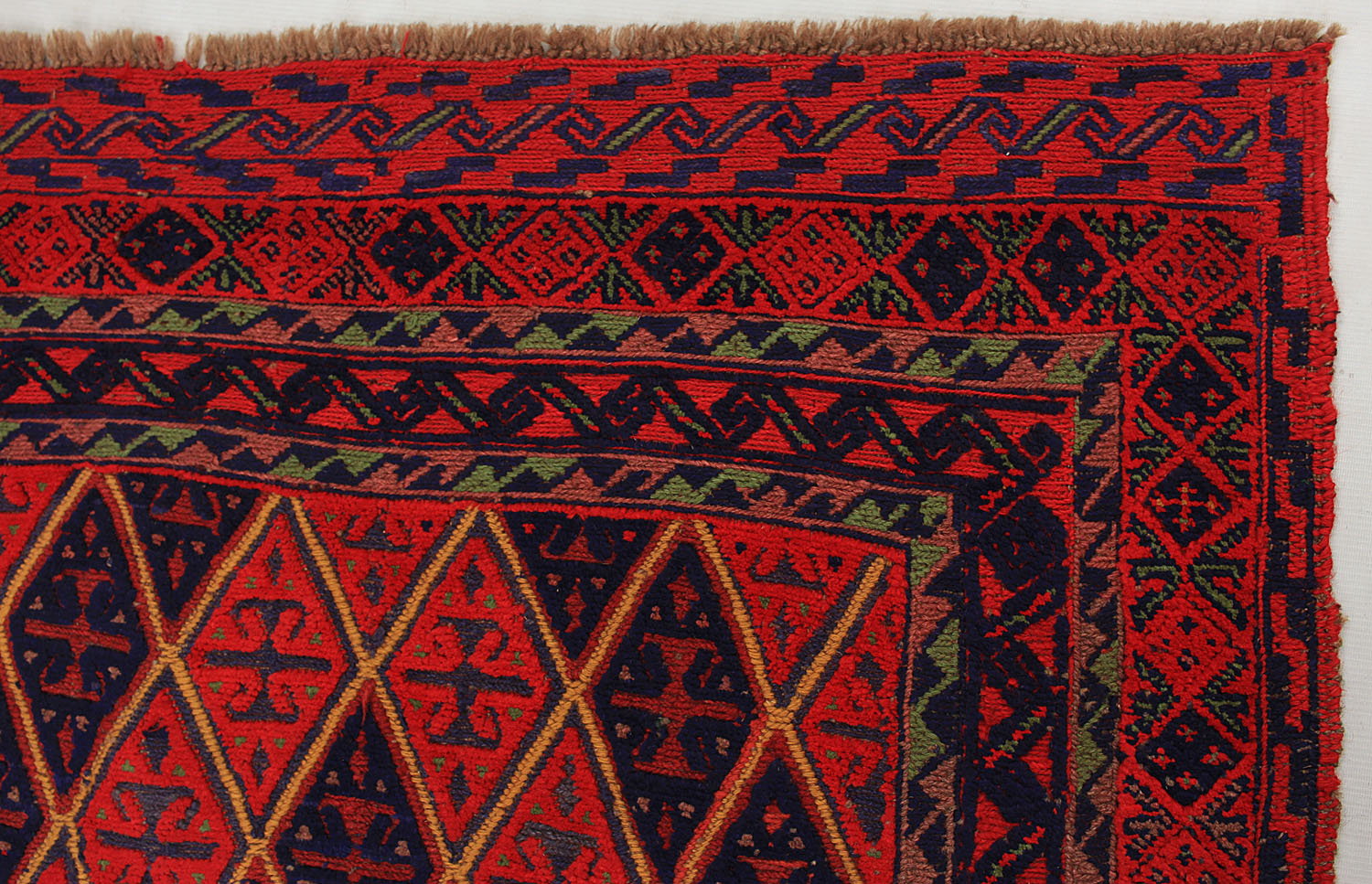 4' x 4'  Multy Handmade Mashwani Afghan Rug Square