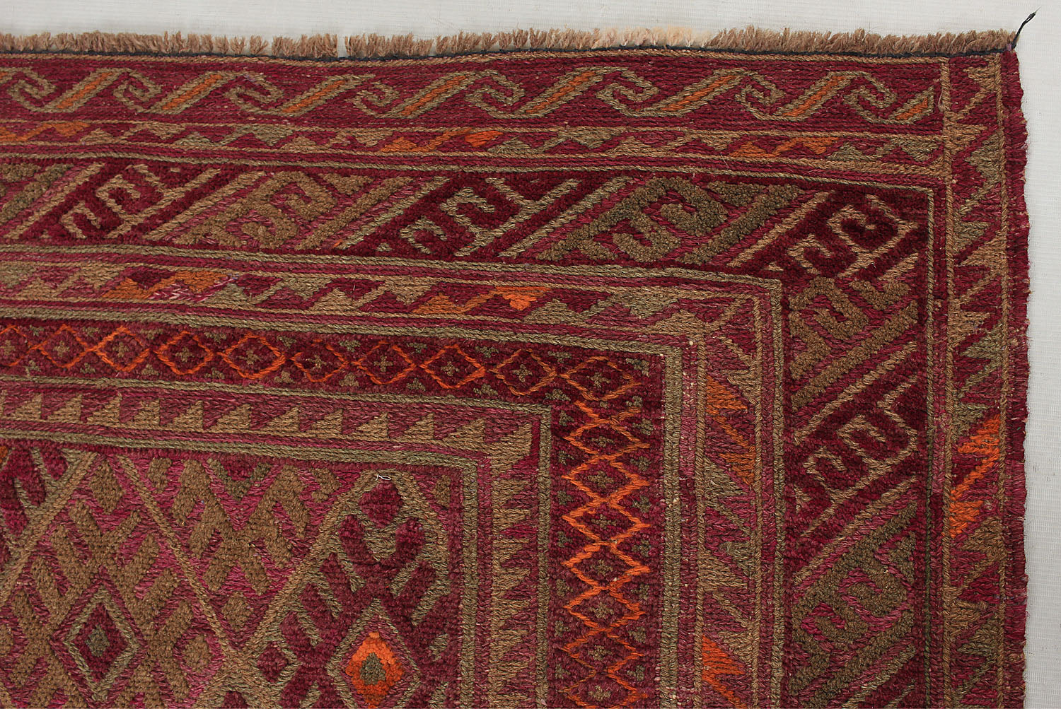 4' x 4'  Multy Handmade Mashwani Afghan Rug Square