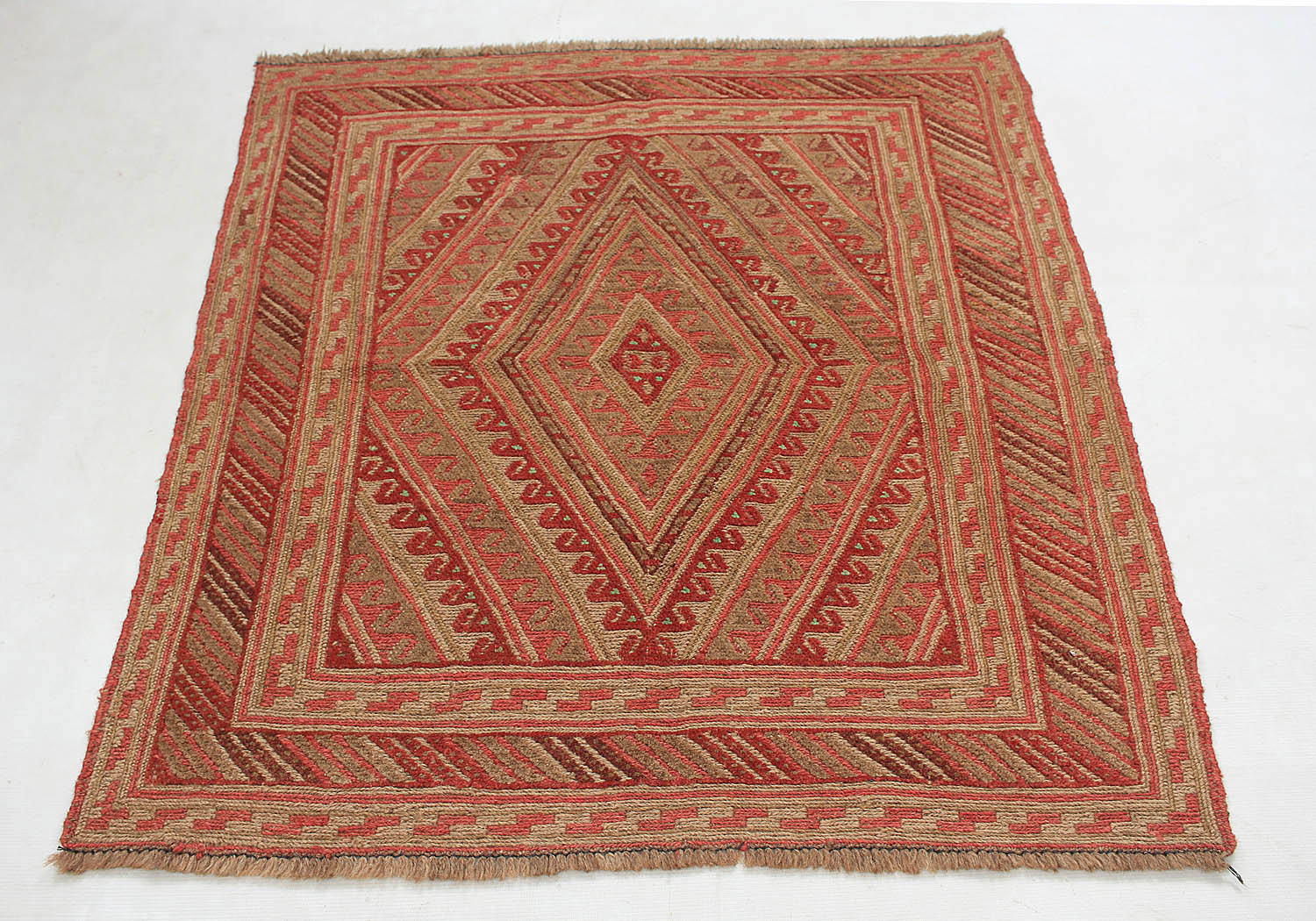 4' x 4'  HandmaMulty de Mashwani Afghan Rug Square