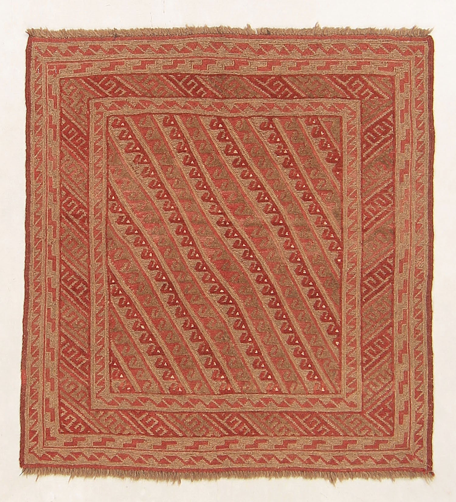 4' x 4'  Multy Handmade Mashwani Afghan Rug Square
