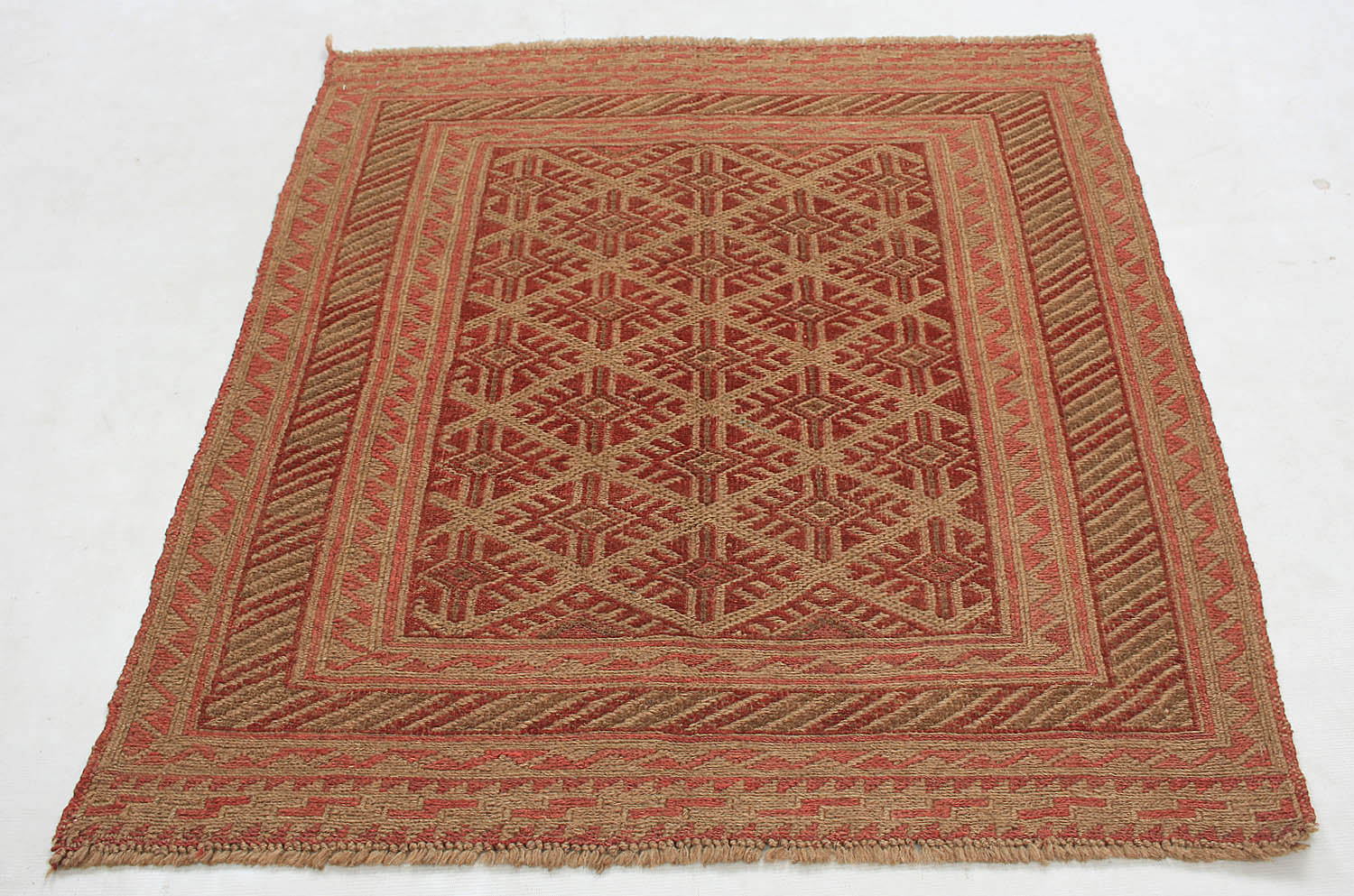 4' x 4'  Multy Handmade Mashwani Afghan Rug Square