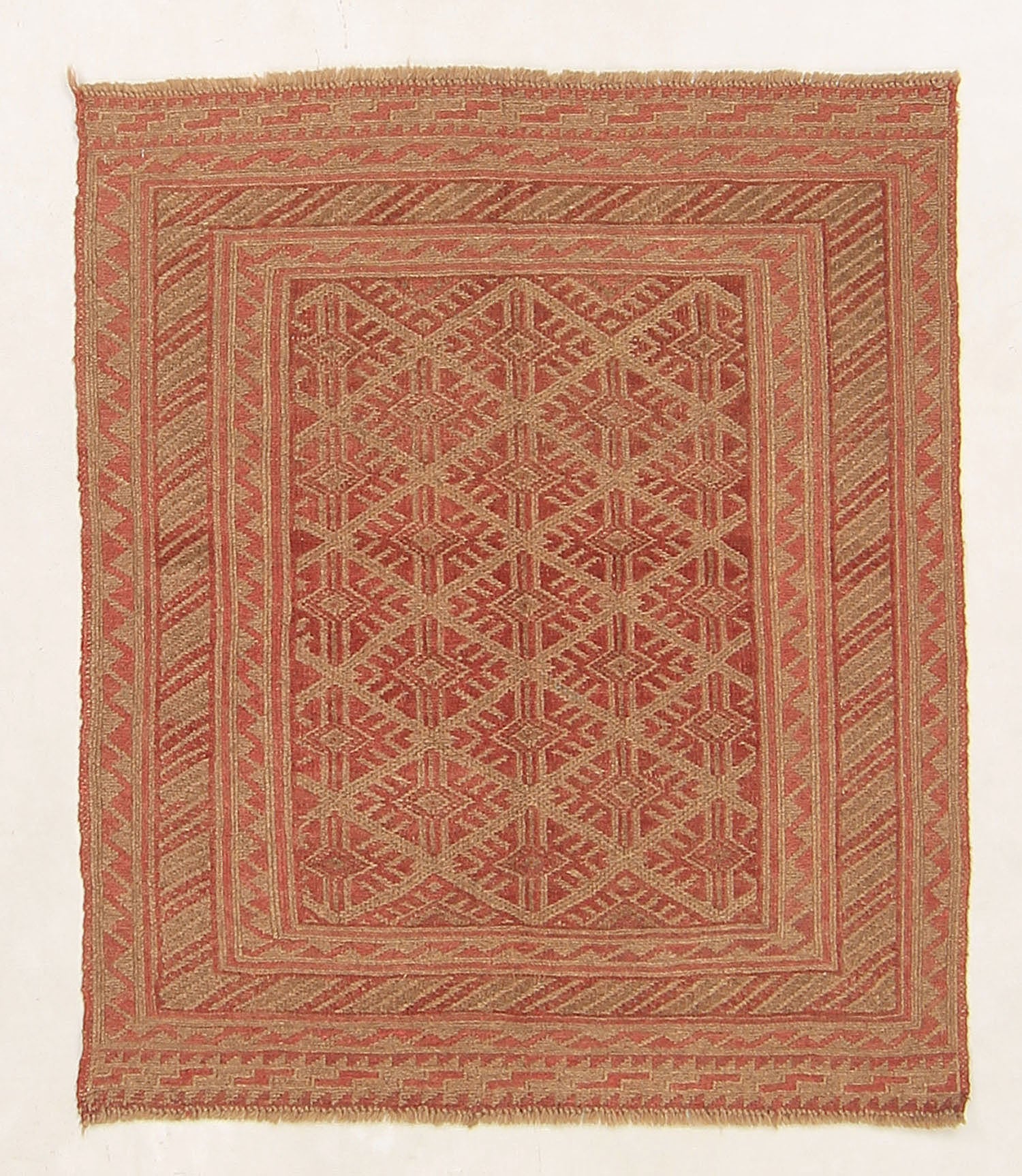 4' x 4'  Multy Handmade Mashwani Afghan Rug Square