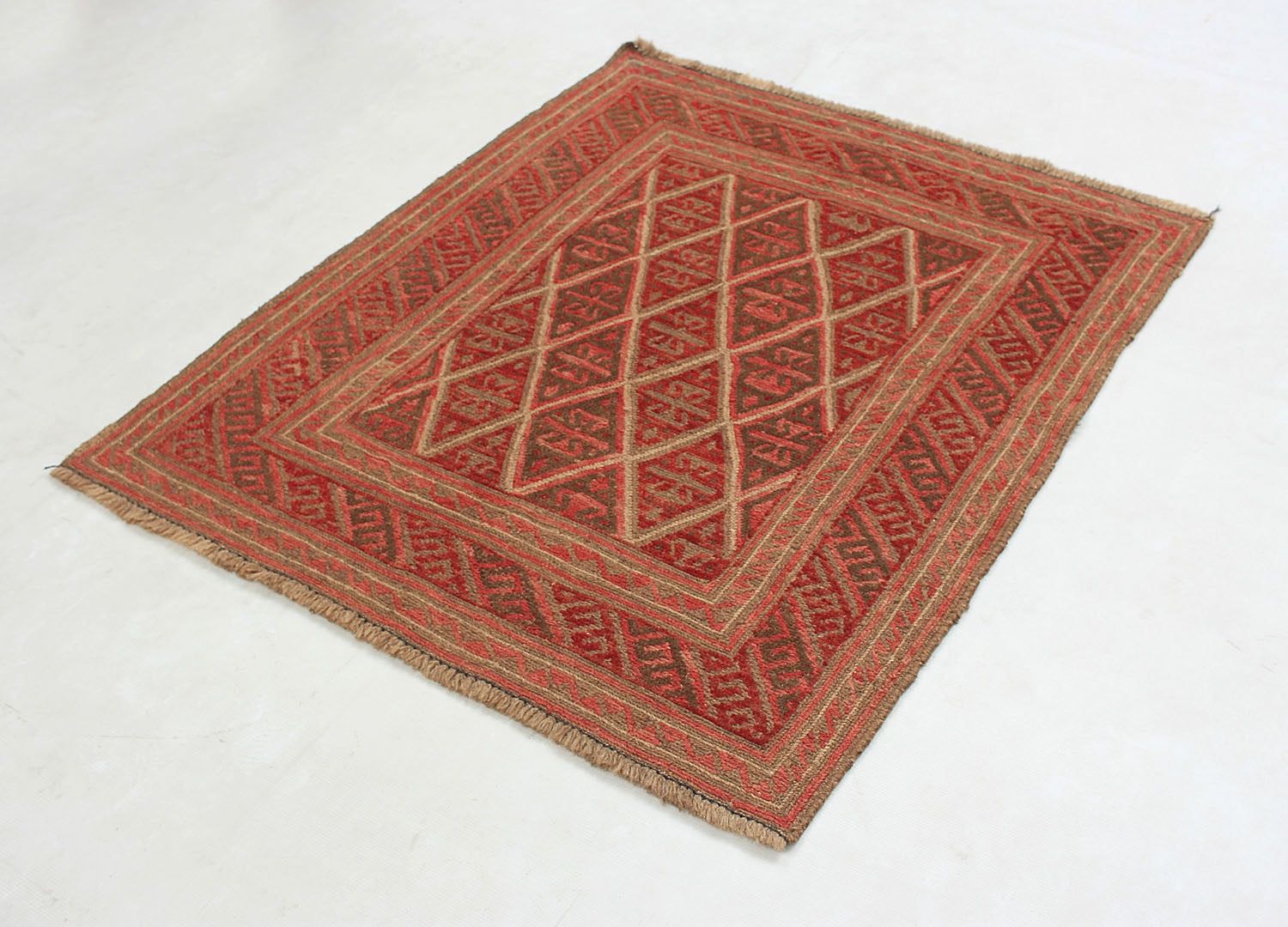 4' x 4'  Multy Handmade Mashwani Afghan Rug Square