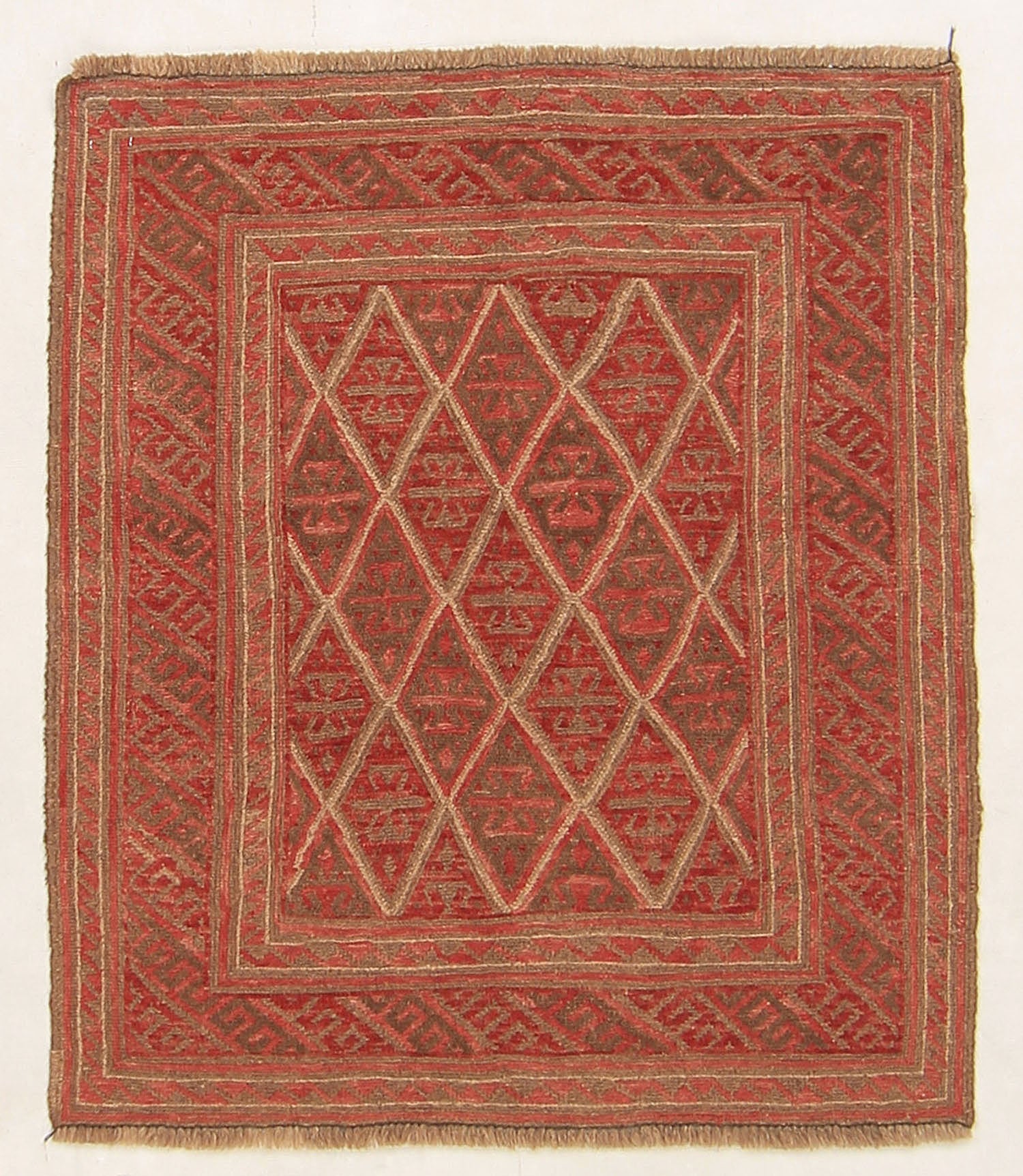 4' x 4'  Multy Handmade Mashwani Afghan Rug Square