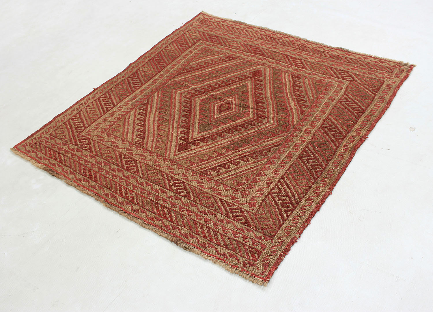 4' x 4'  Multy Handmade Mashwani Afghan Rug Square