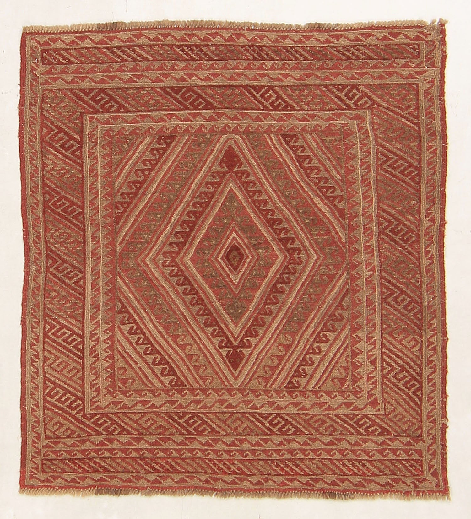 4' x 4'  Multy Handmade Mashwani Afghan Rug Square