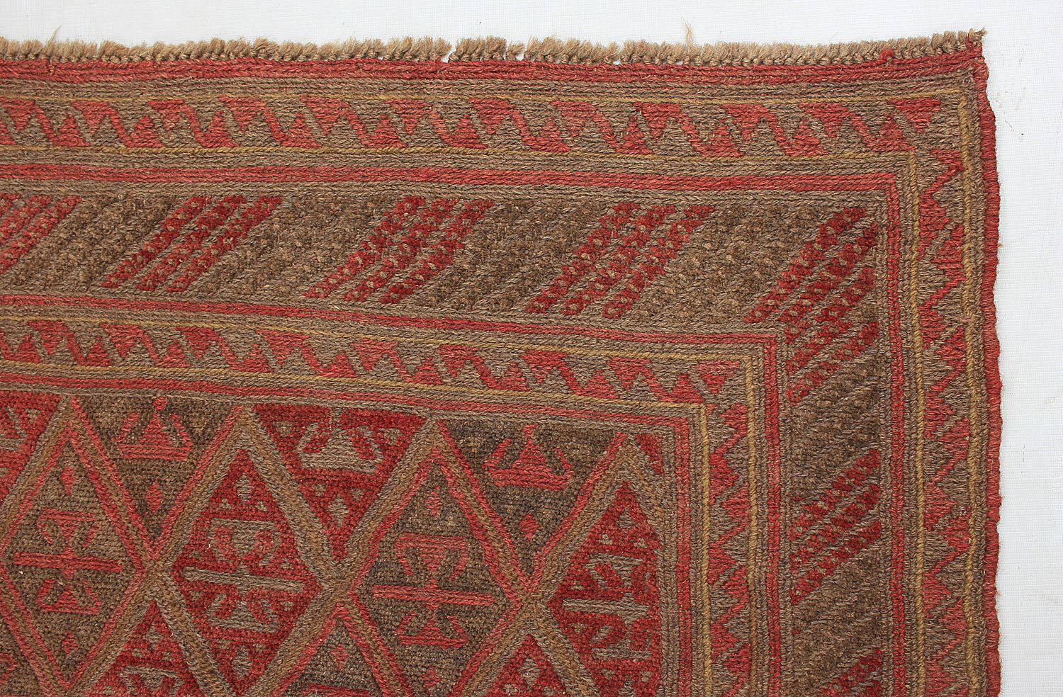 4' x 4'  Multy Handmade Mashwani Afghan Rug Square