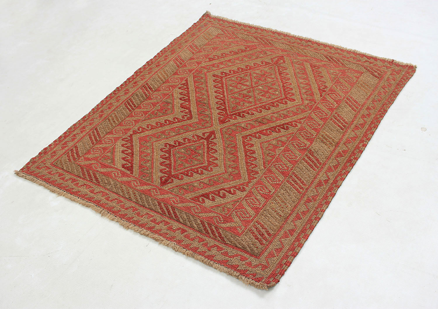 4' x 4'  Multy Handmade Mashwani Afghan Rug Square