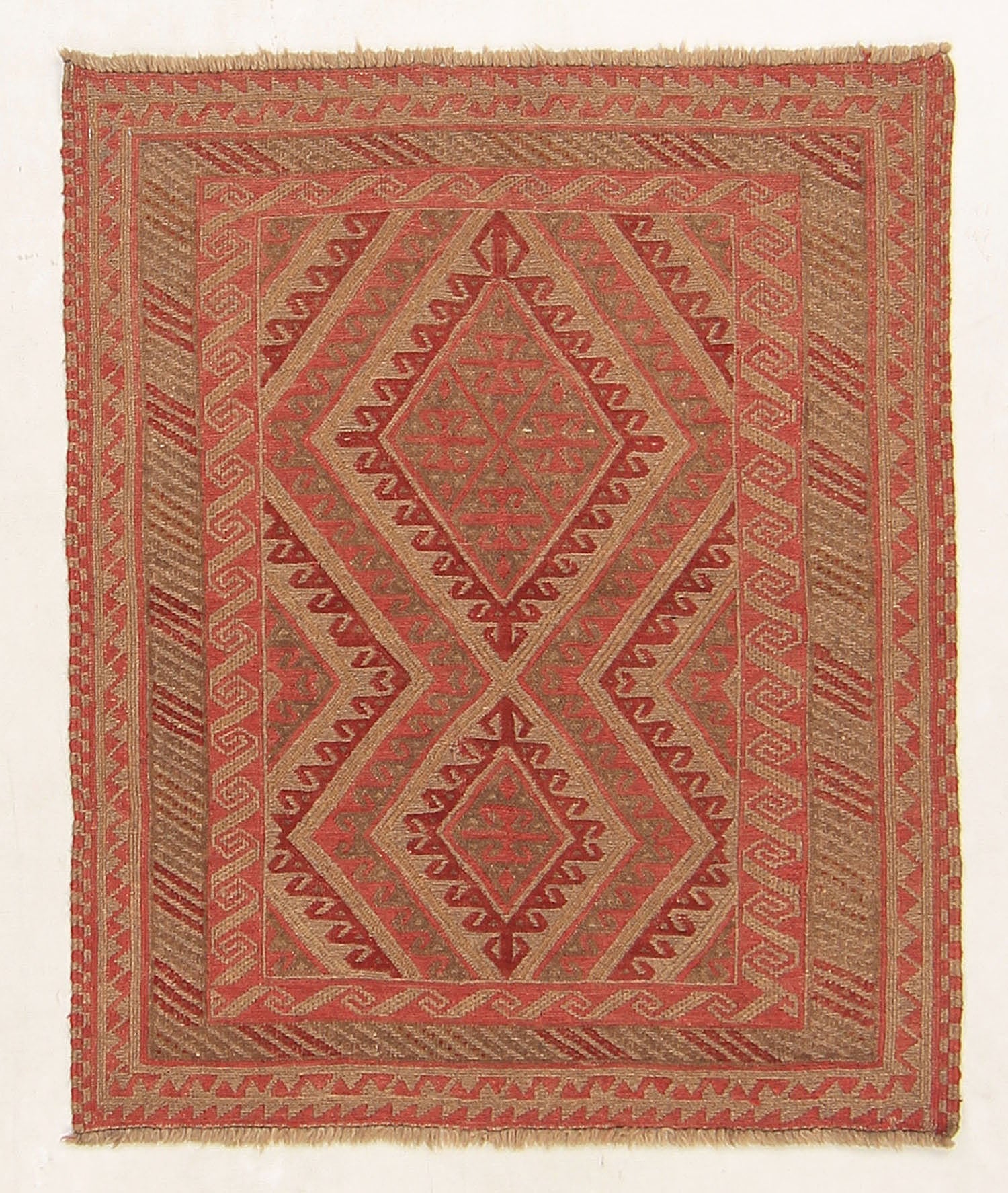 4' x 4'  Multy Handmade Mashwani Afghan Rug Square