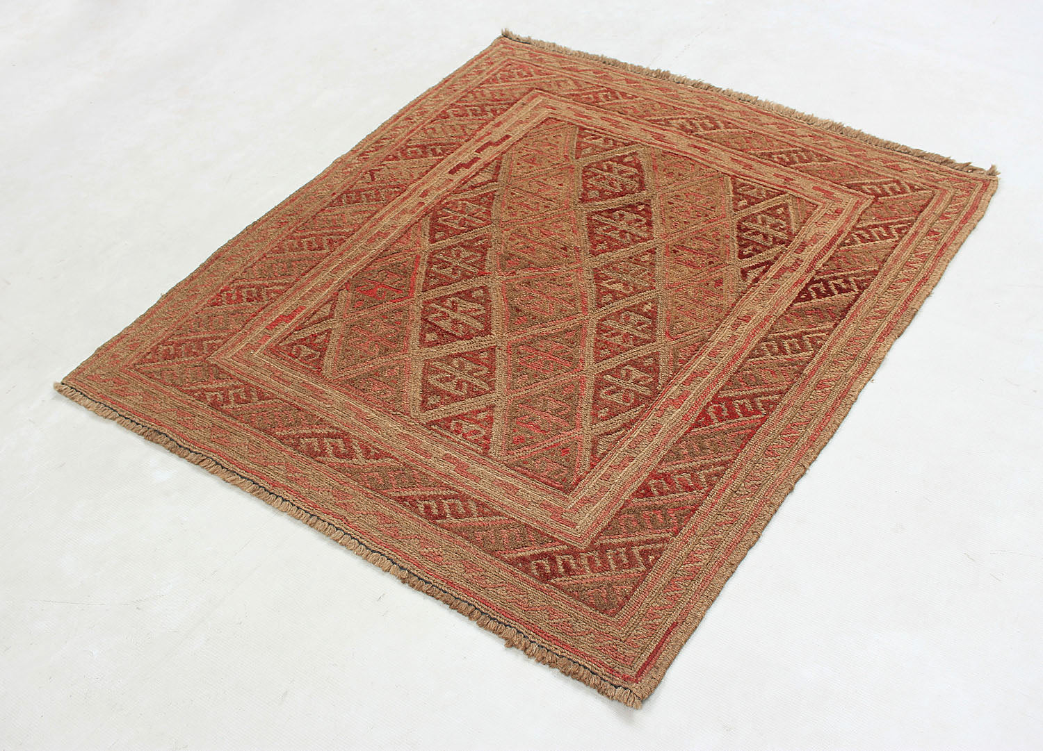 4' x 4'  Multy Handmade Mashwani Afghan Rug Square