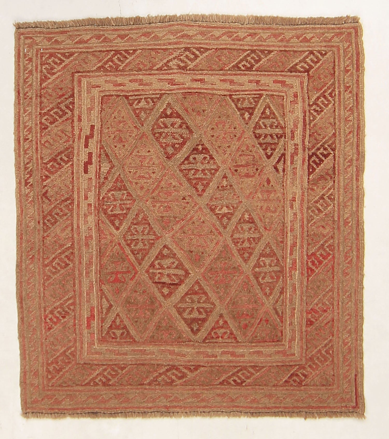 4' x 4'  Multy Handmade Mashwani Afghan Rug Square