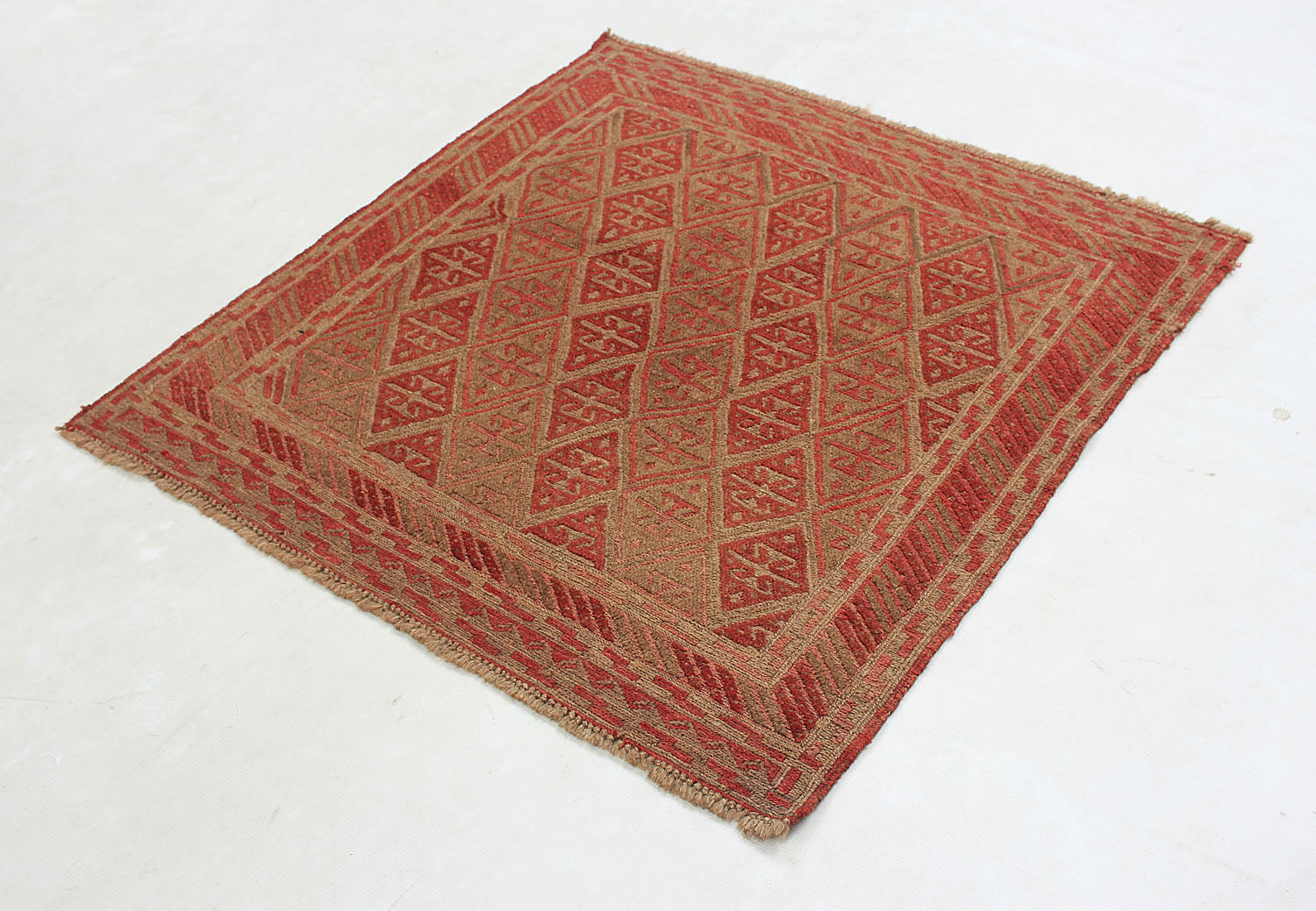 4' x 4'  Multy Handmade Mashwani Afghan Rug Square
