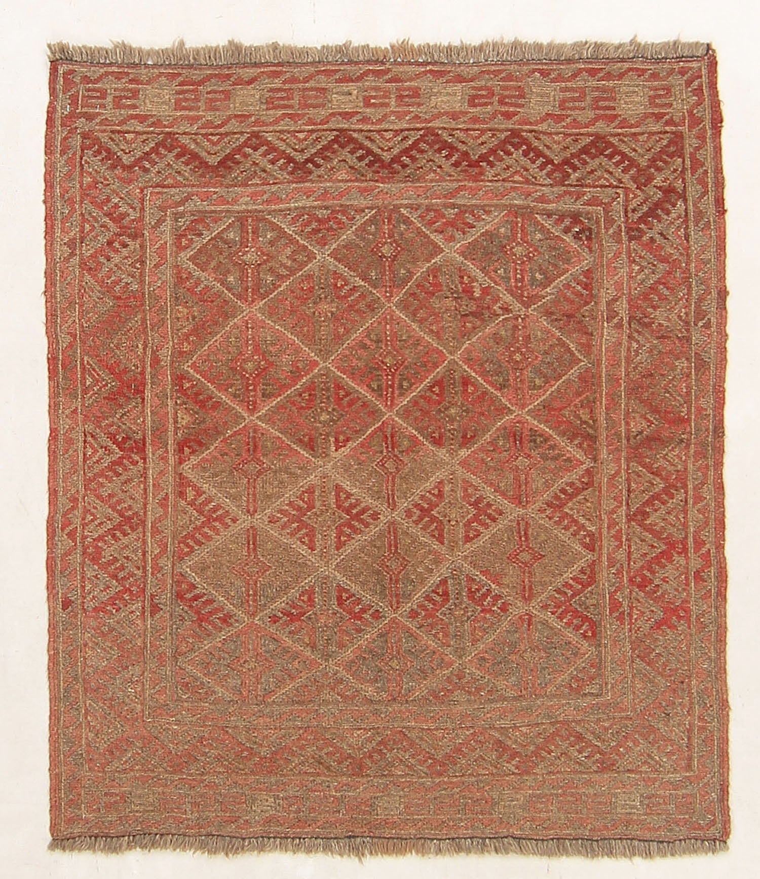 4' x 4'  Multy Handmade Mashwani Afghan Rug Square