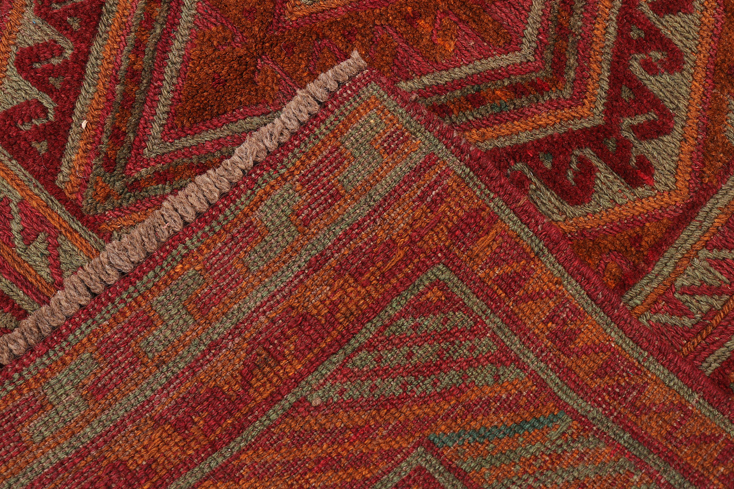 4' x 4'  Multy Handmade Mashwani Afghan Rug Square