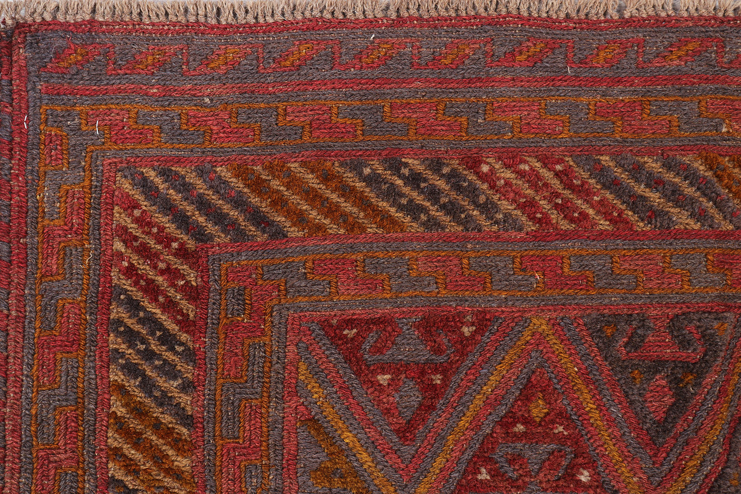 4' x 4'  Multy Handmade Mashwani Afghan Rug Square