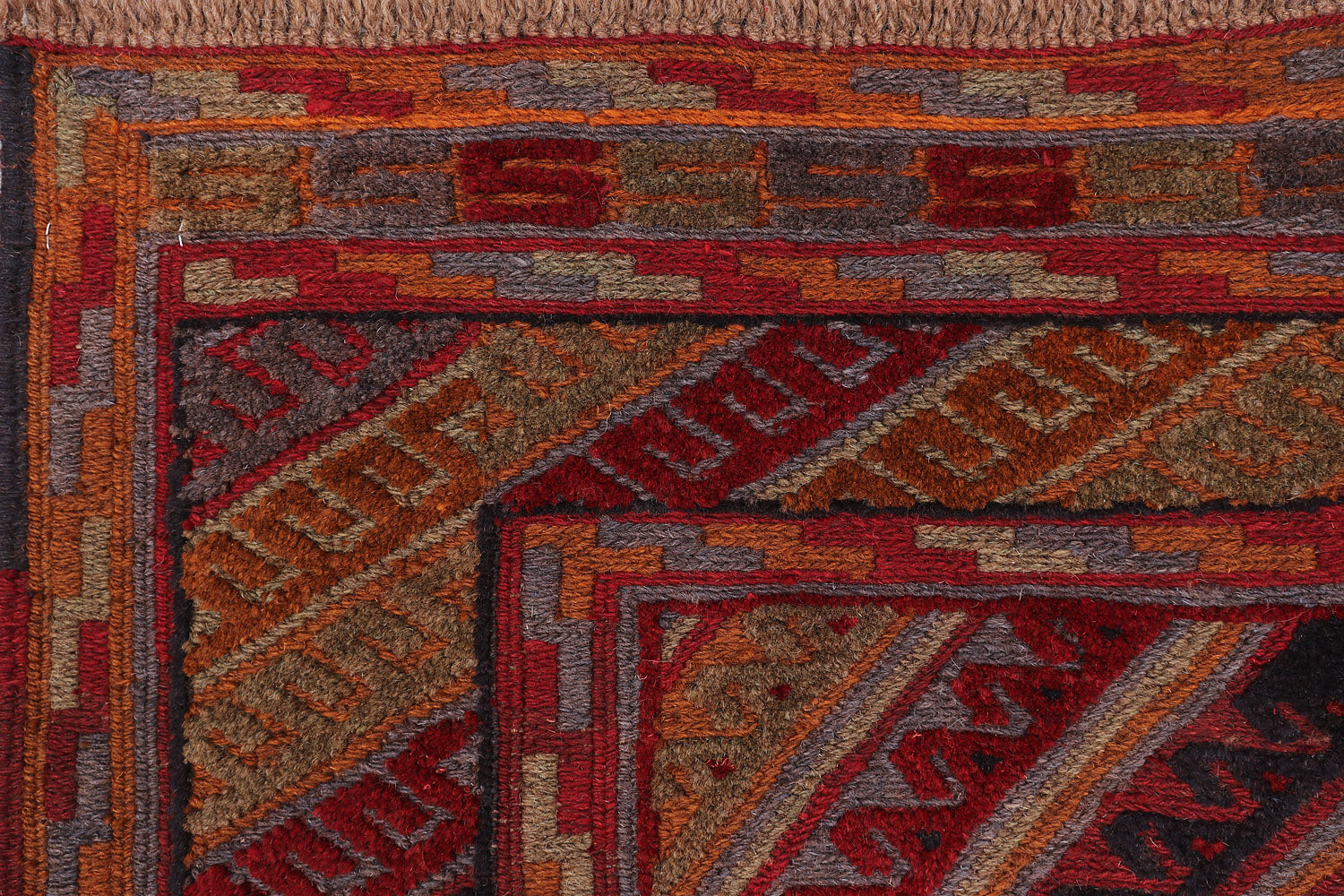 4' x 4'  Multy Handmade Mashwani Afghan Rug Square