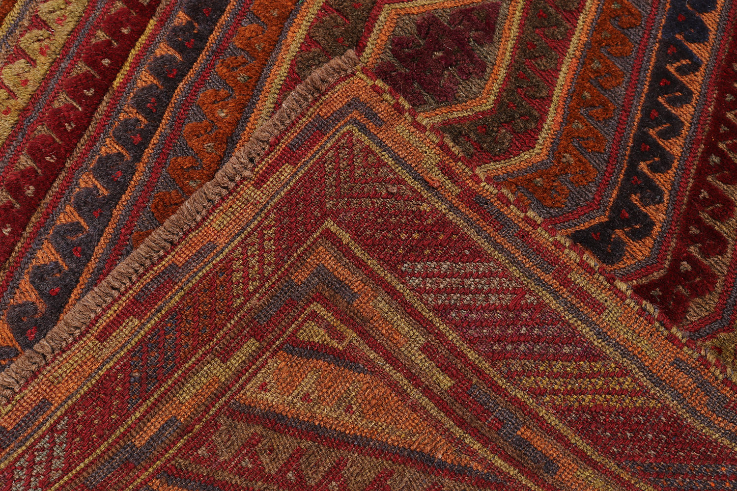 4' x 4'  Multy Handmade Mashwani Afghan Rug Square