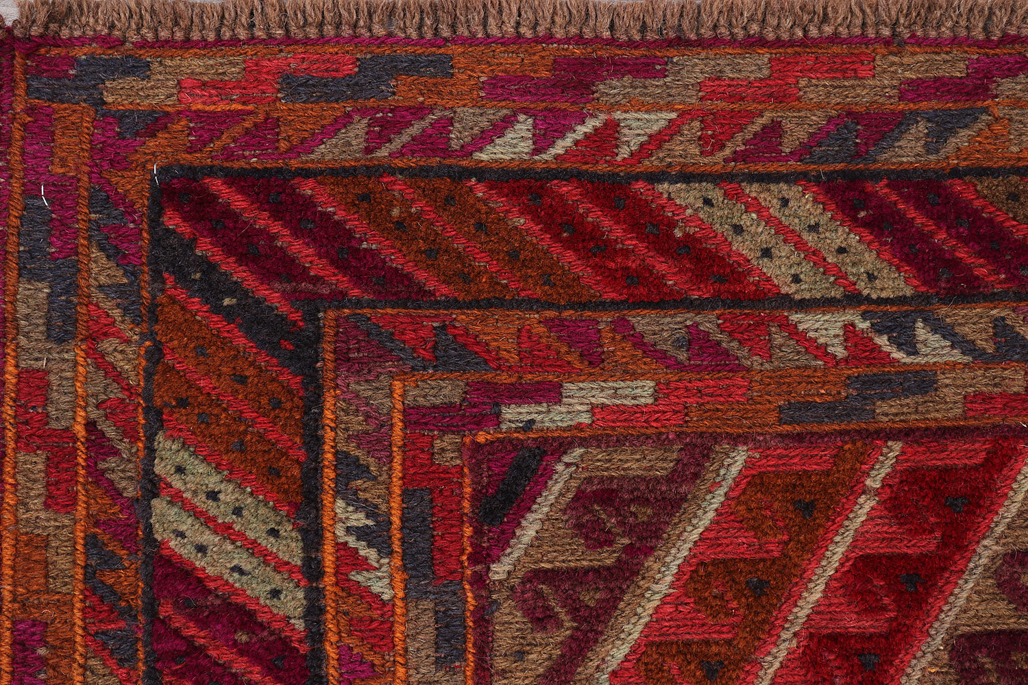 4' x 4'  Multy Handmade Mashwani Afghan Rug Square
