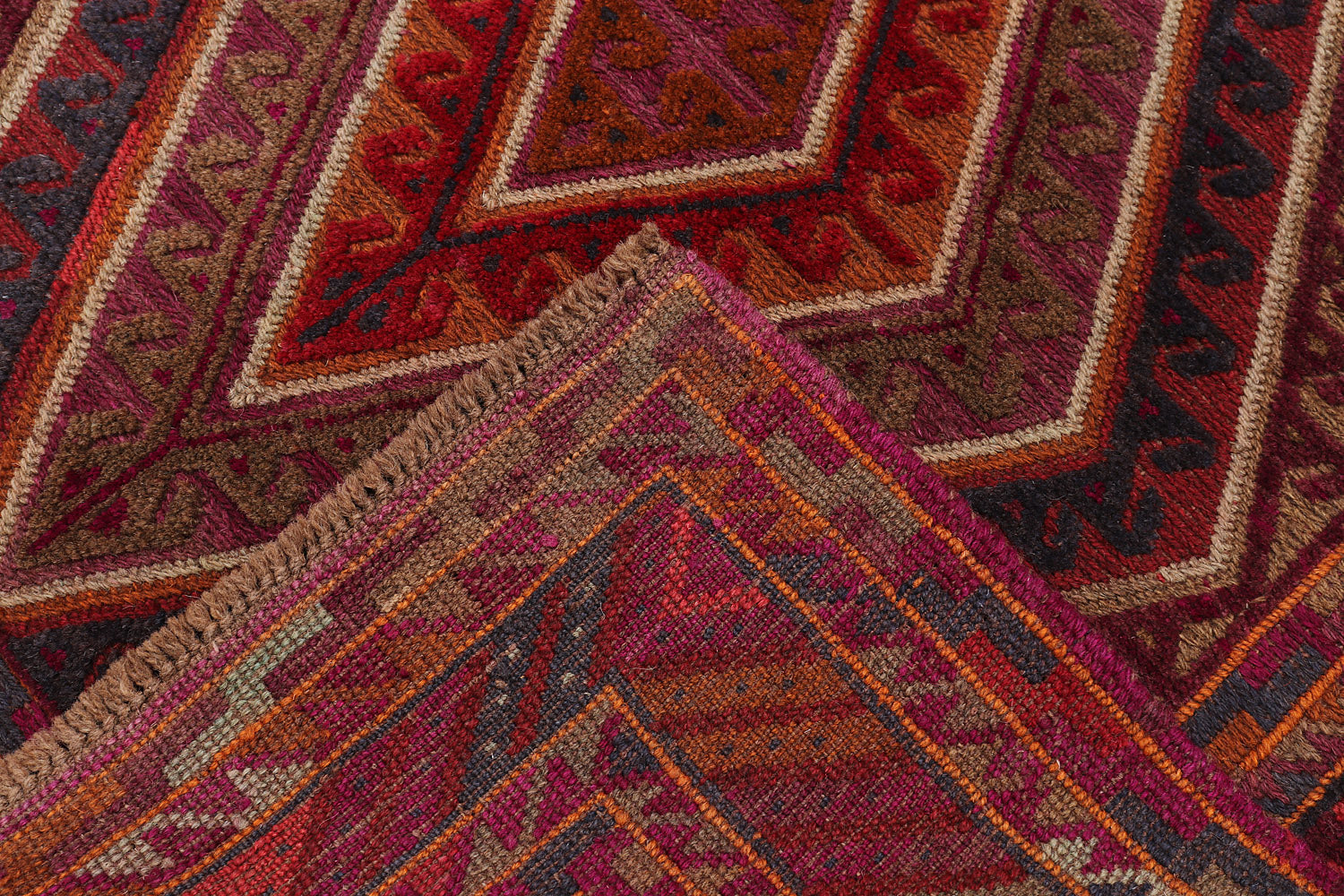 4' x 4'  Multy Handmade Mashwani Afghan Rug Square