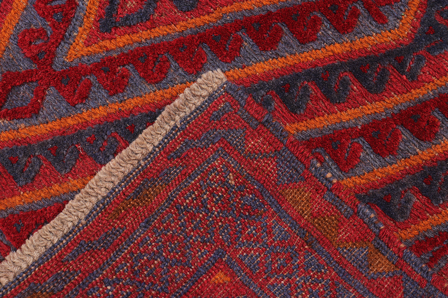 4' x 4'  Multy Handmade Mashwani Afghan Rug Square