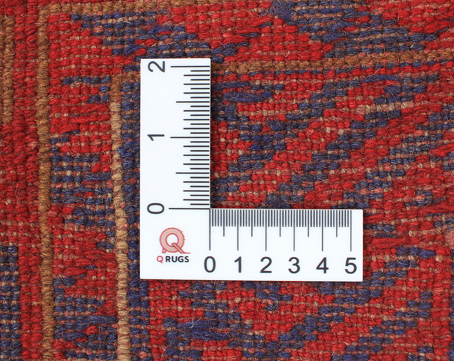 4' x 4'  Red Handmade Mashwani Afghan Rug Square