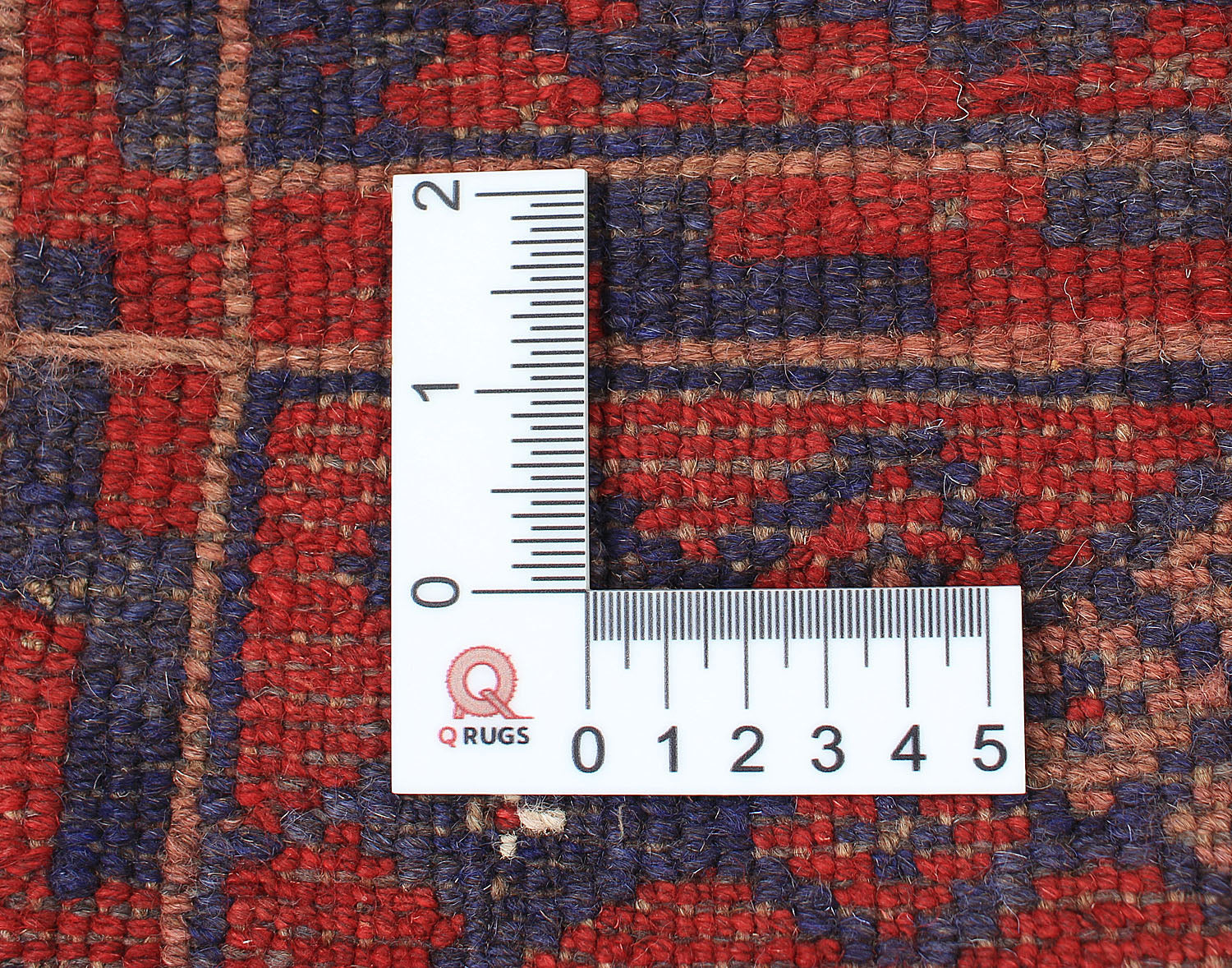 4' x 4'  Red Handmade Mashwani Afghan Rug Square
