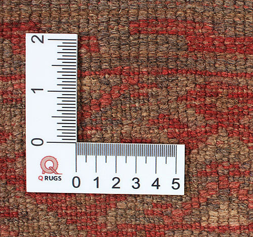 4' 6" x 6' 6  Brown Handmade Mashwani Afghan Rug Rectangular