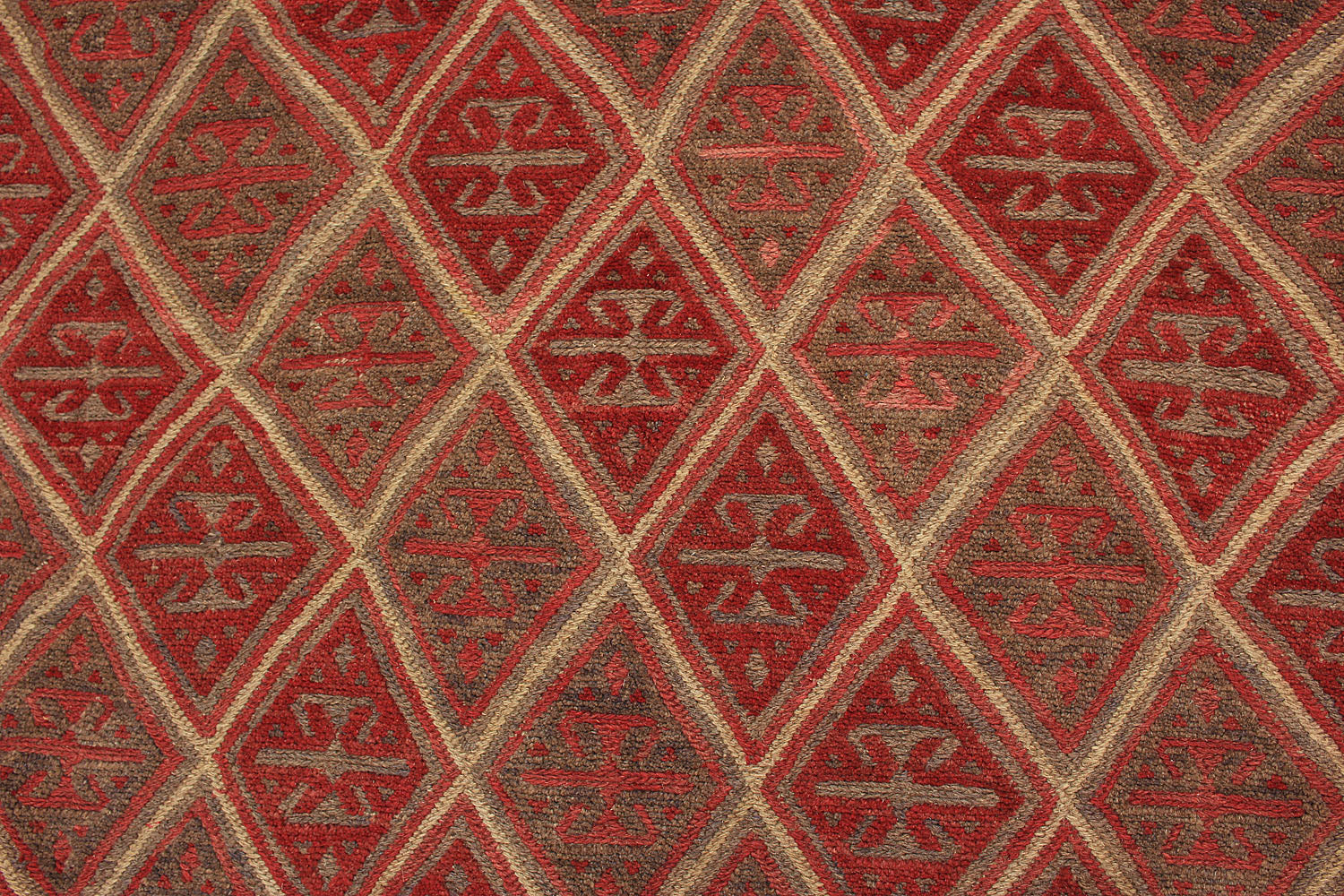 Brown Handmade Mashwani Afghan Rug Rectangular