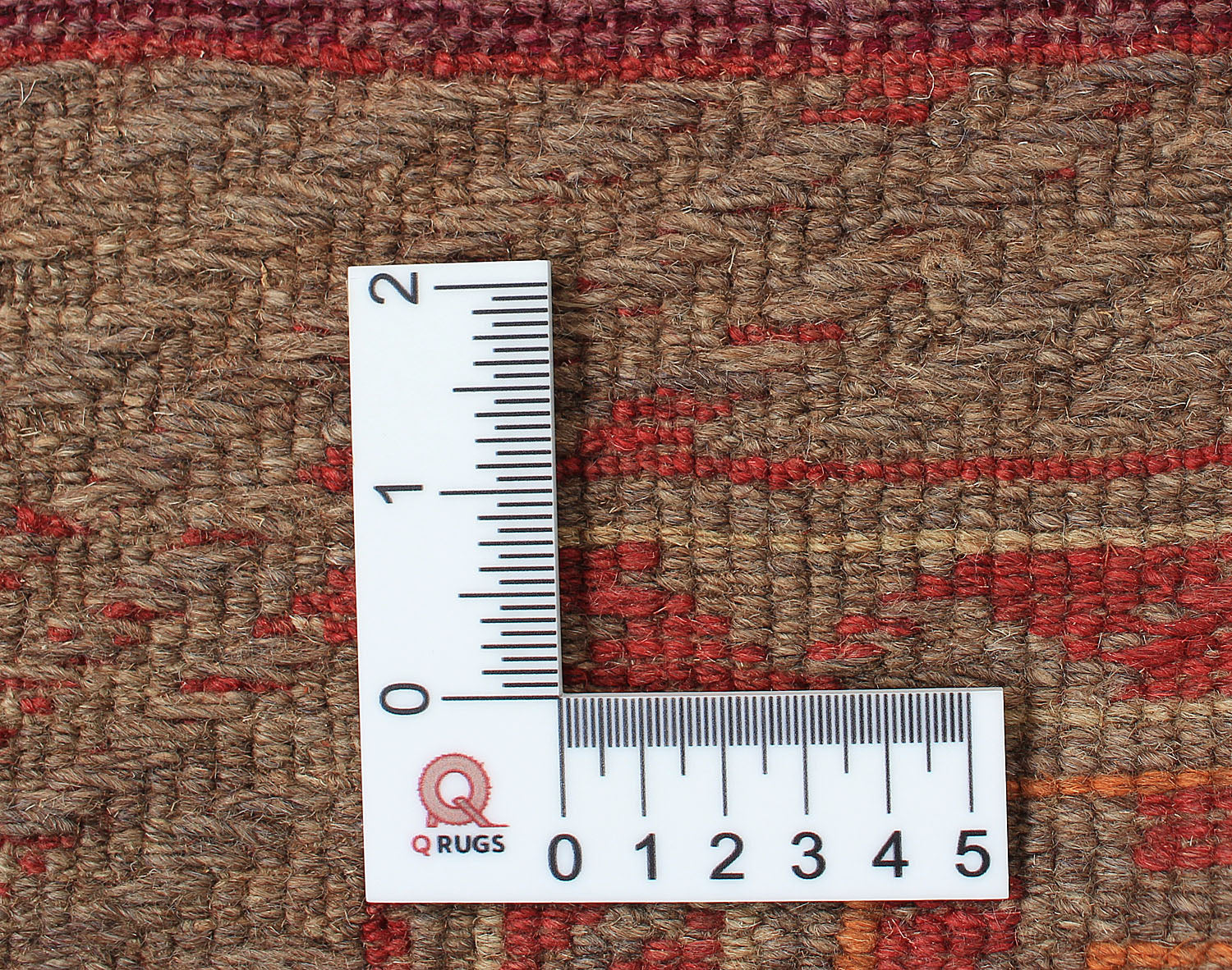 Brown Handmade Mashwani Afghan Rug Rectangular