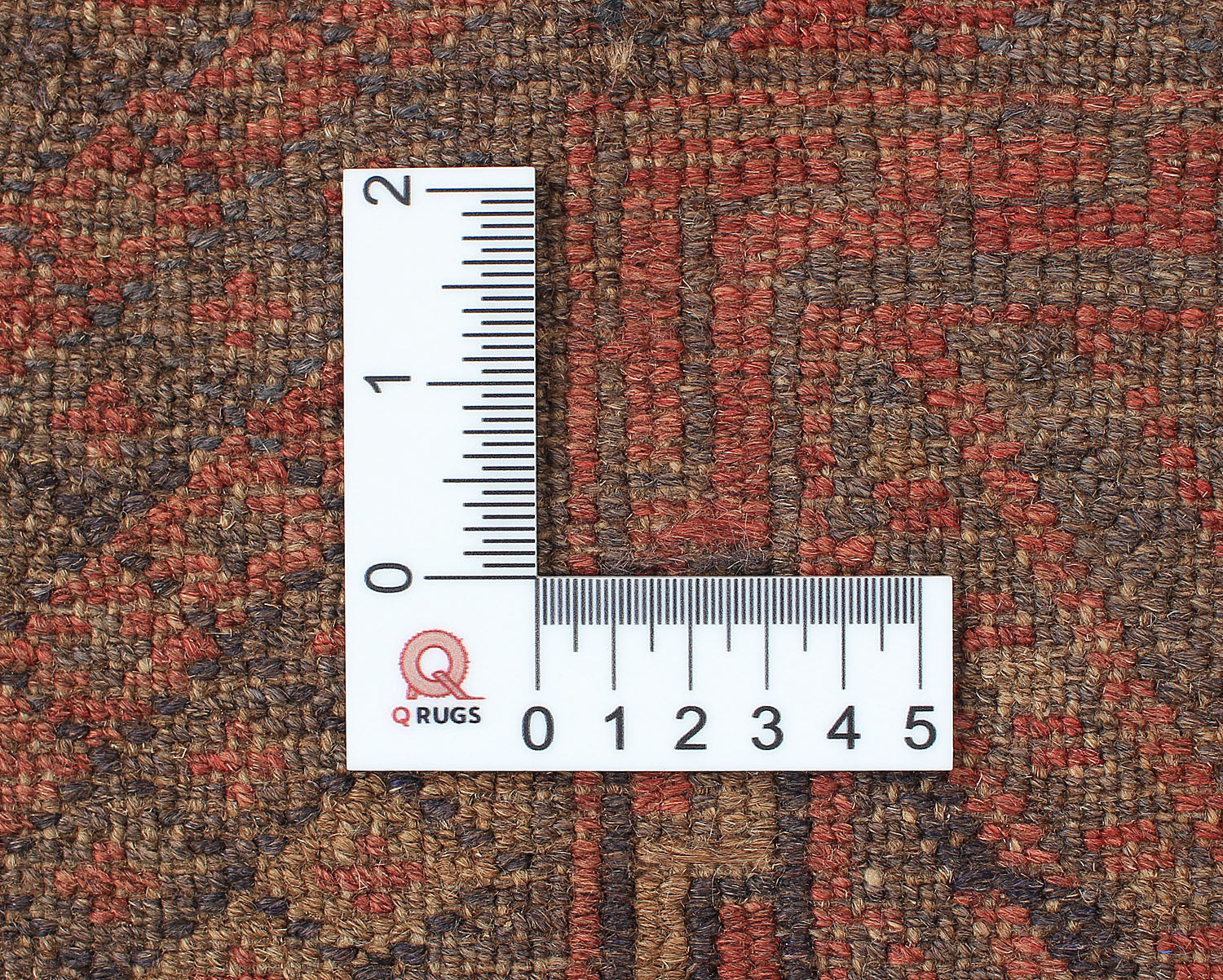 Brown Handmade Mashwani Afghan Rug Rectangular