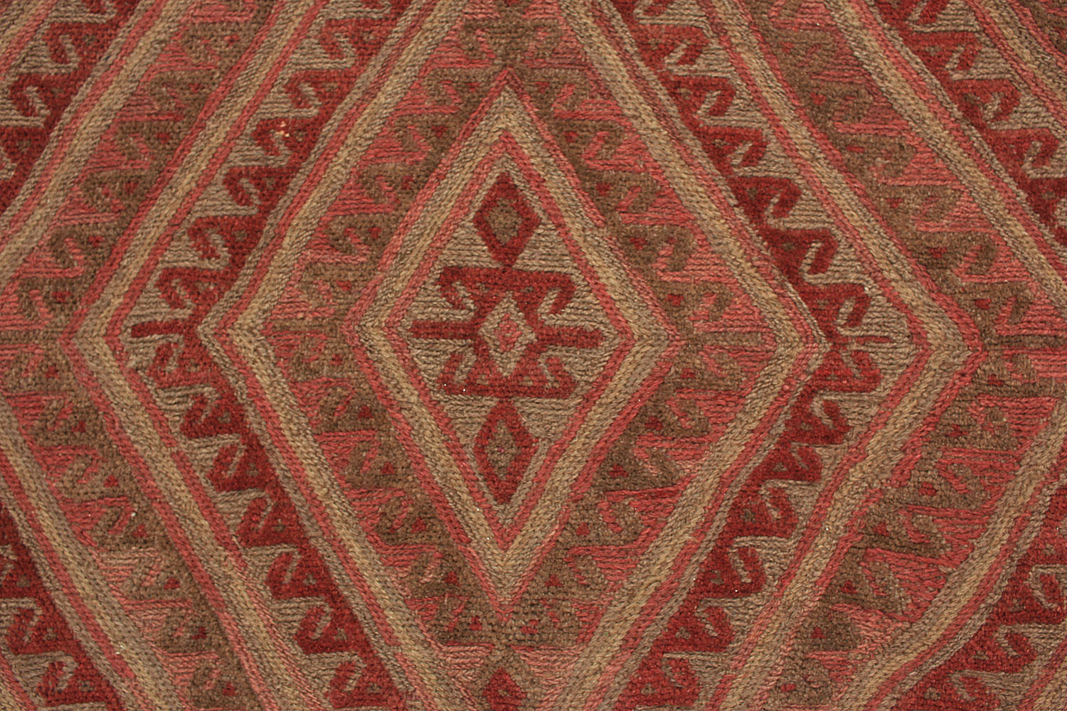 4' 6" x 6' 6  Brown Handmade Mashwani Afghan Rug Rectangular