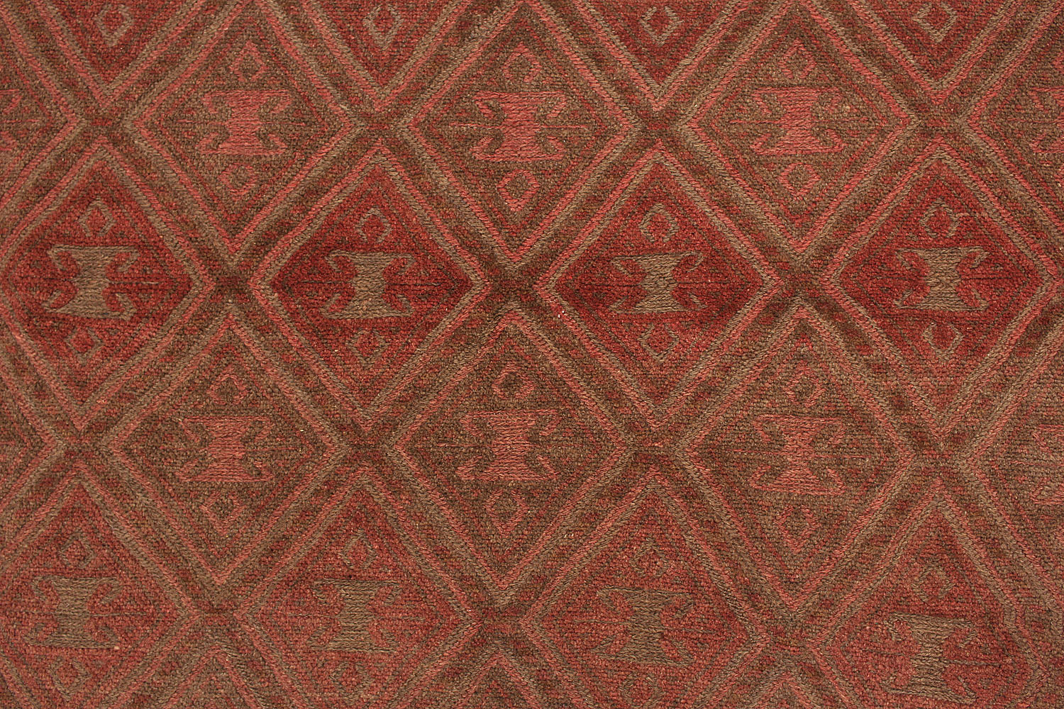 Brown Handmade Mashwani Afghan Rug Rectangular