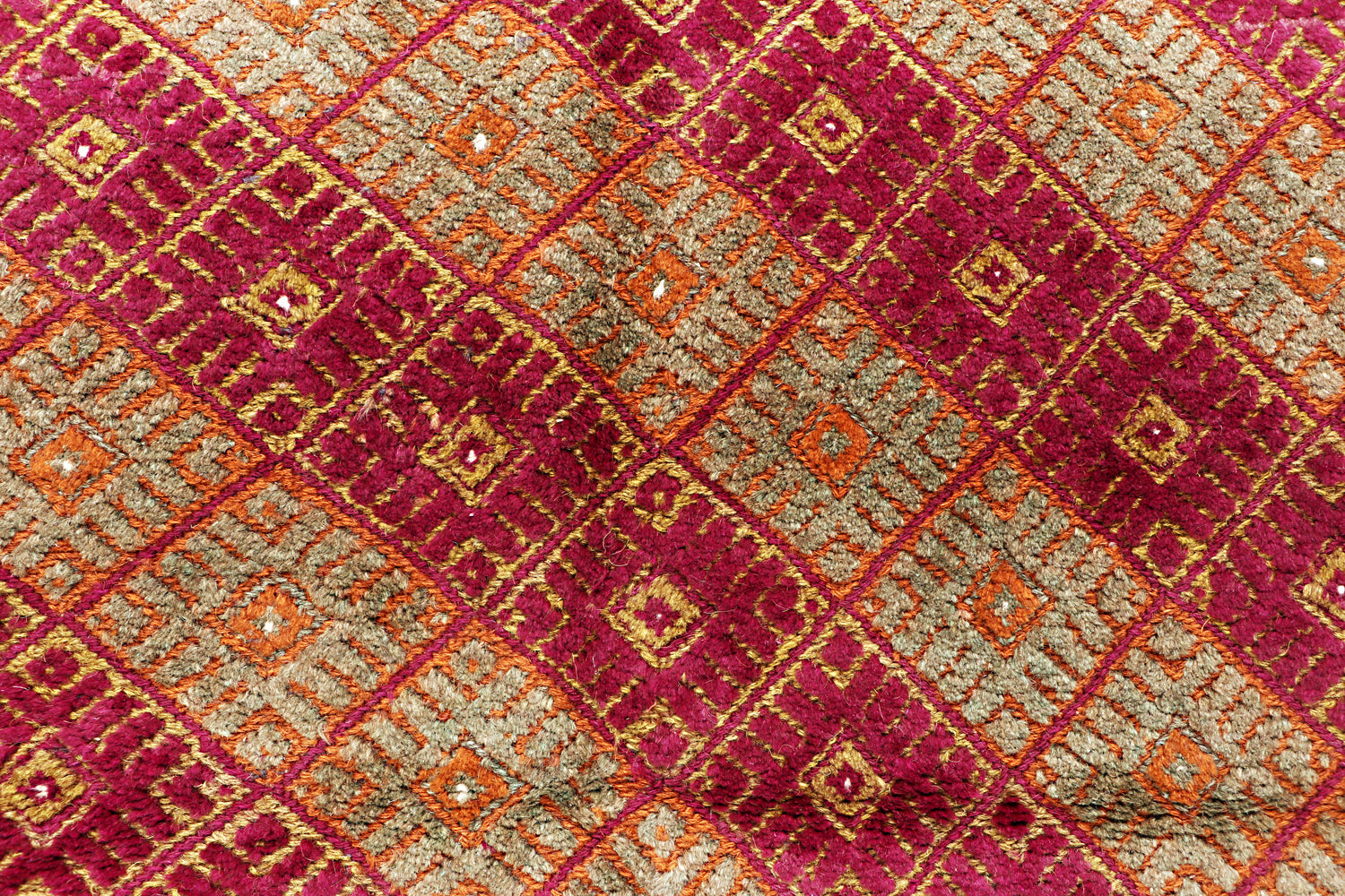 4' 6" x 6' 6  Brown Handmade Mashwani Afghan Rug Rectangular