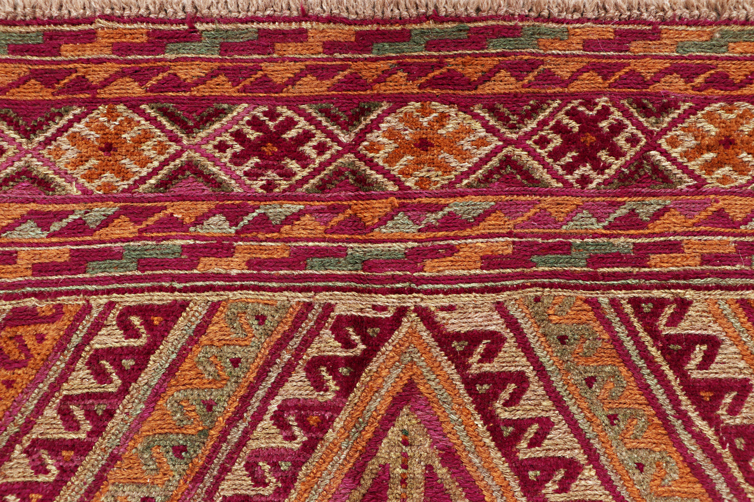 4' 6" x 6' 6  Multy Handmade Mashwani Afghan Rug Rectangular
