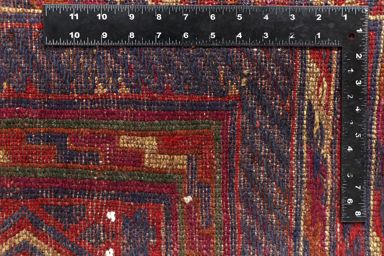 Red Handmade Mashwani Afghan Rug Rectangular