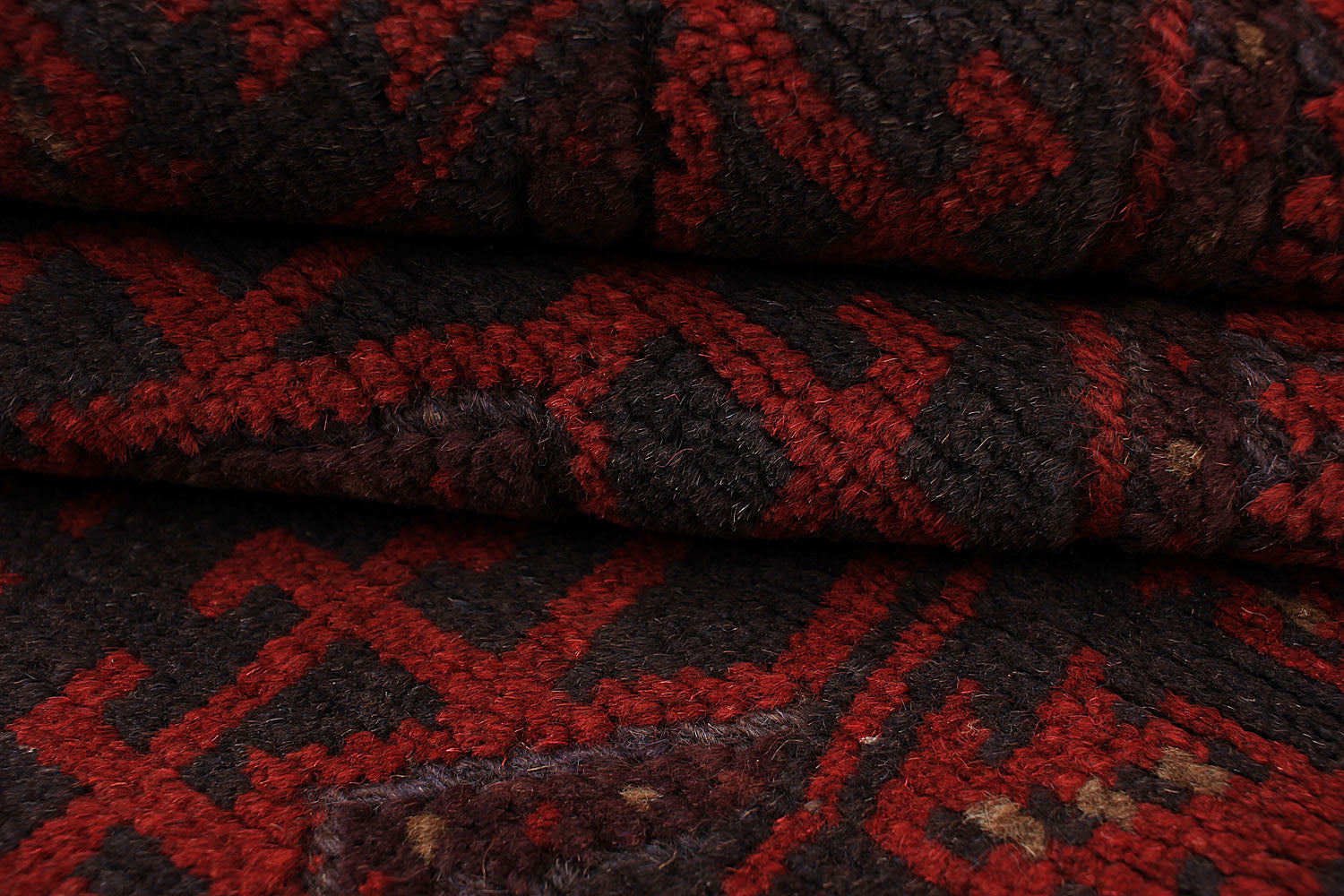 10' 6" X 2' 6"  Red Handmade Mashwani Afghan Rug Runner