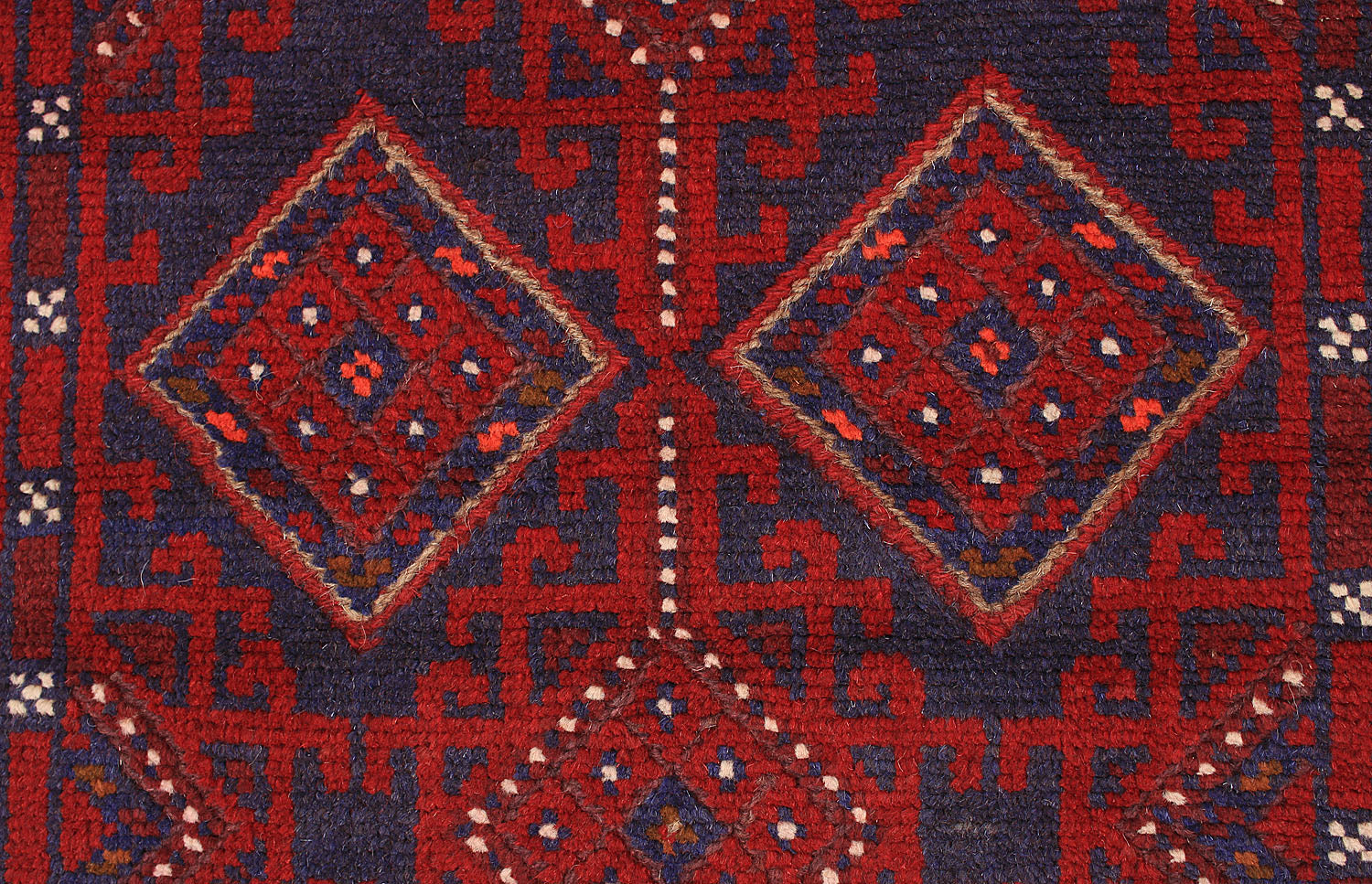 10' 6" X 2' 6"  Red Handmade Mashwani Afghan Rug Runner