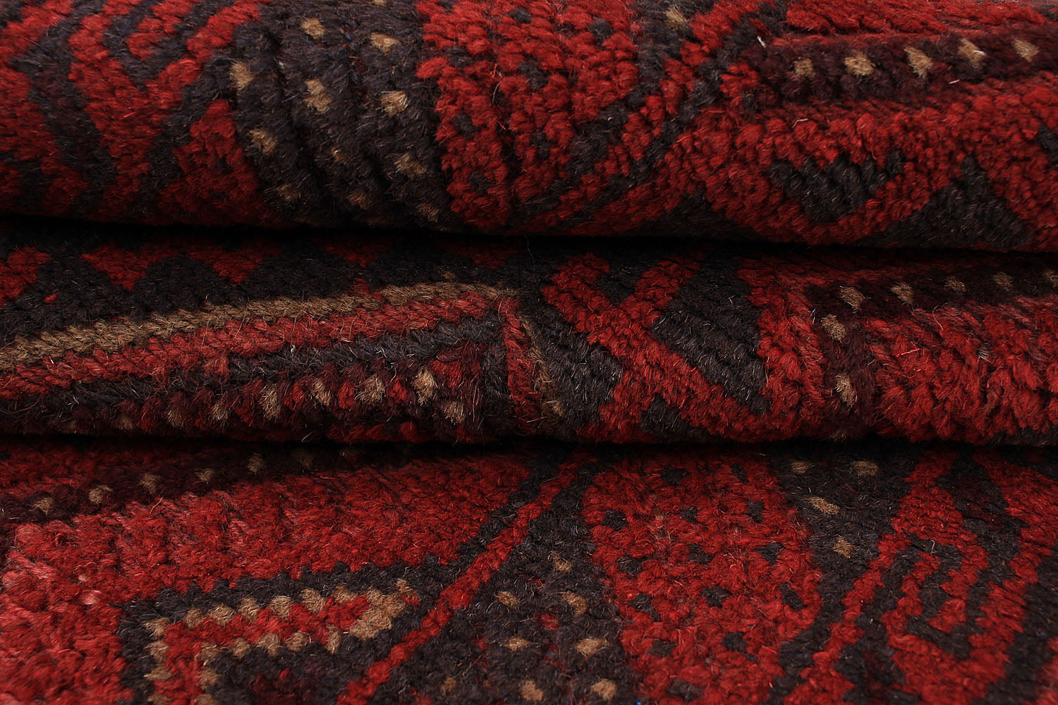 10' 6" X 2' 6"  Red Handmade Mashwani Afghan Rug Runner