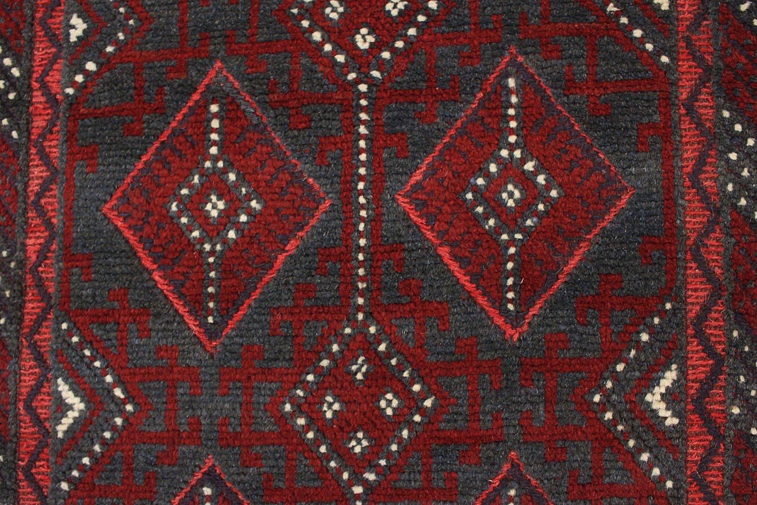 Red Handmade Mashwani Afghan Rug Rectangular