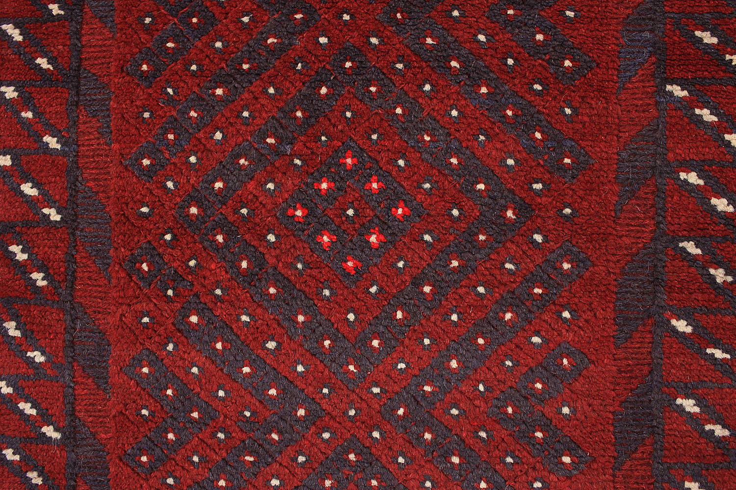 10' 6" X 2' 6"  Red Handmade Mashwani Afghan Rug Runner