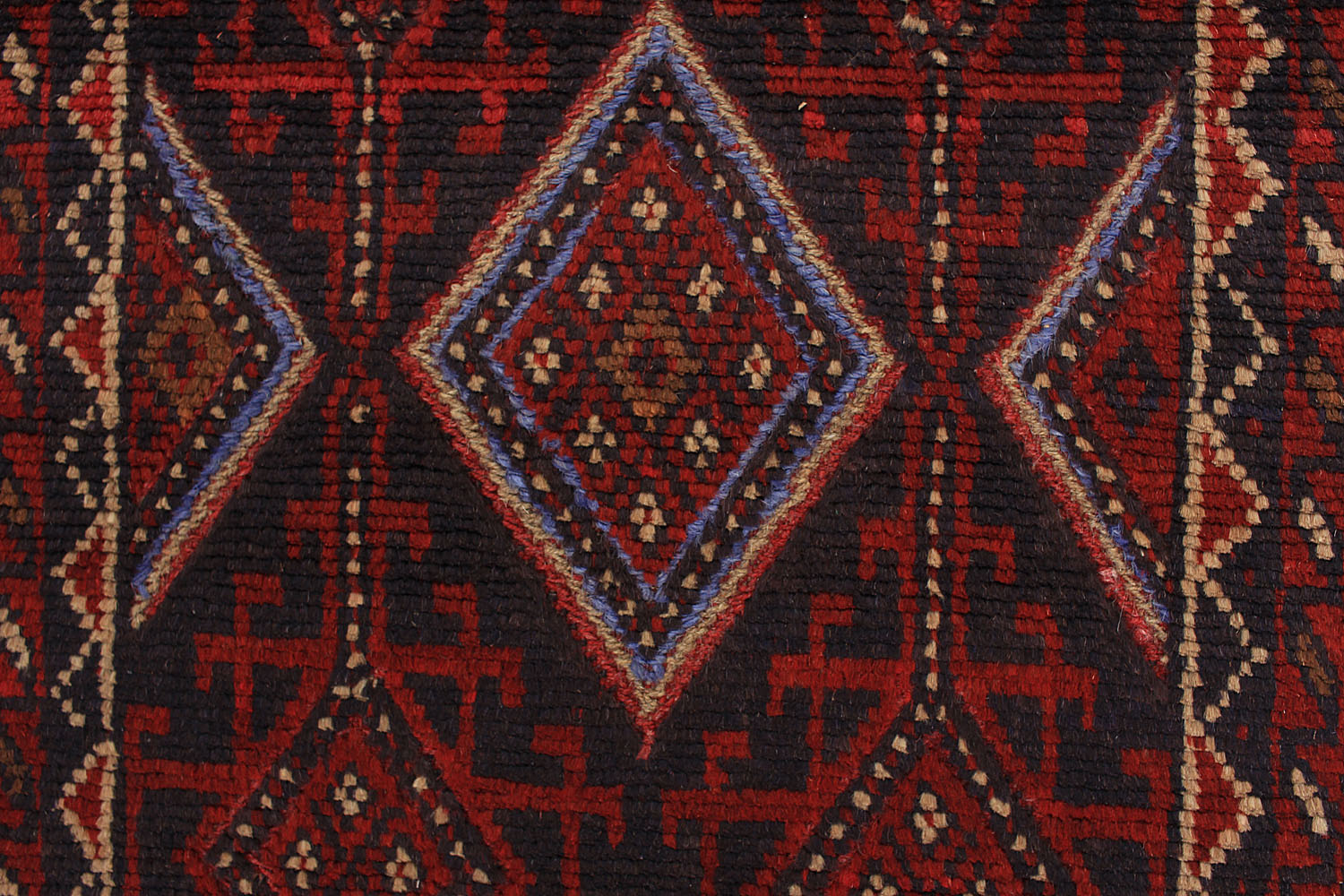10' 6" X 2' 6"  Red Handmade Mashwani Afghan Rug Runner
