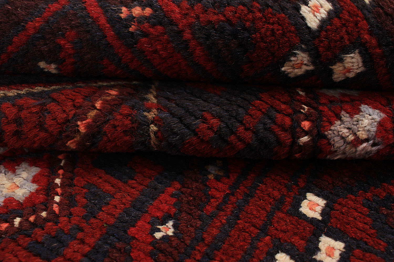 10' 6" X 2' 6"  Red Handmade Mashwani Afghan Rug Runner