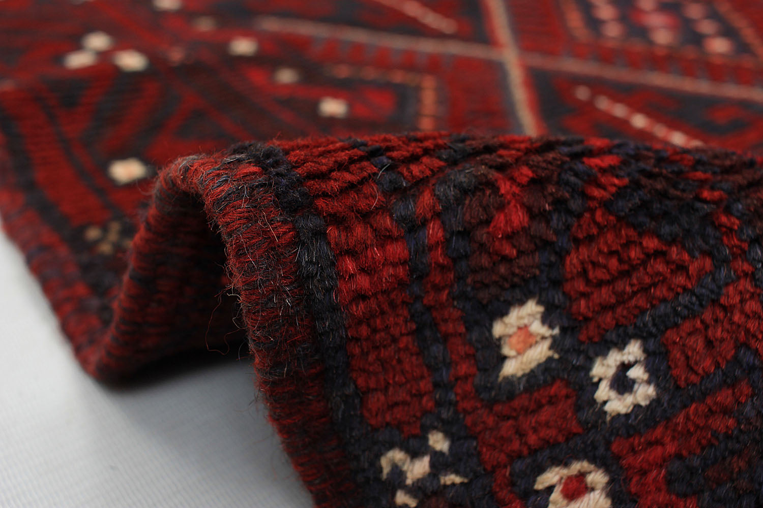 10' 6" X 2' 6"  Red Handmade Mashwani Afghan Rug Runner