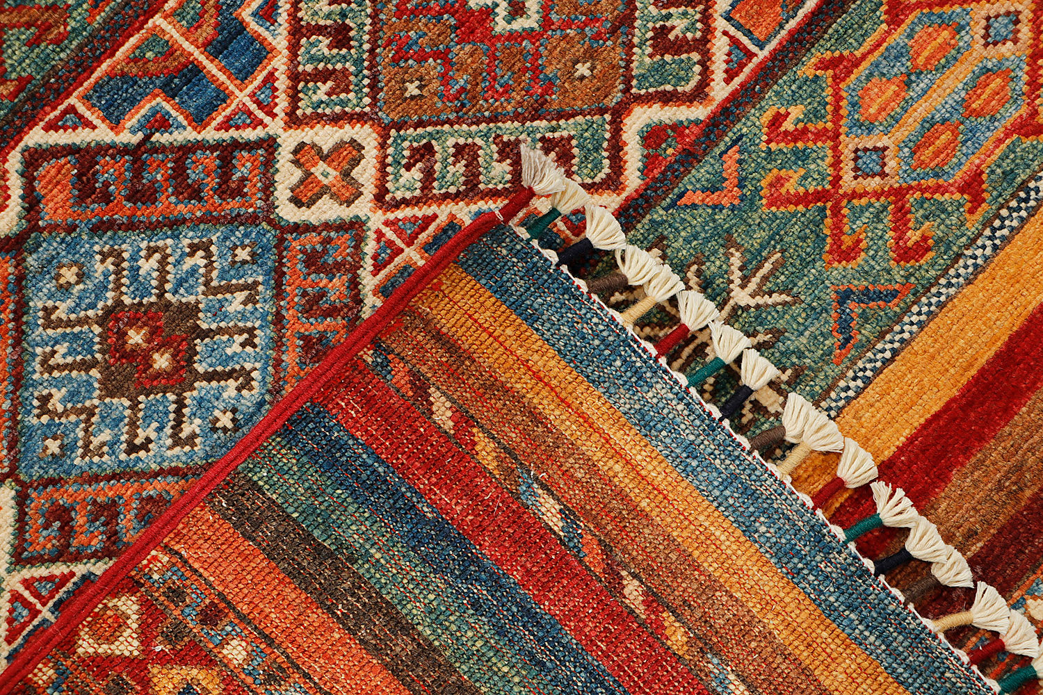 Khurjeen Persian Hand Knotted Wool Rug Multicolor 3' x 4'