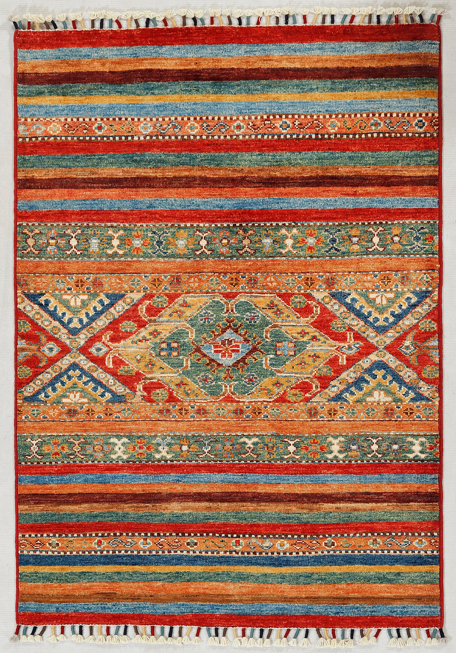 Khurjeen Persian Hand Knotted Wool Rug Multicolor 3' x 4'