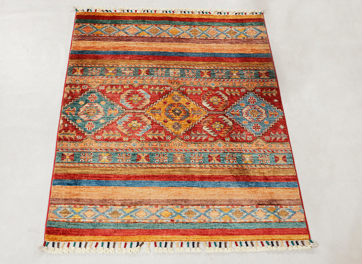 Khurjeen Persian Hand Knotted Wool Rug Multicolor 3' x 4'